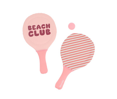 Palas de Playa Neopreno Stripes Bloom & Blush con Pelota