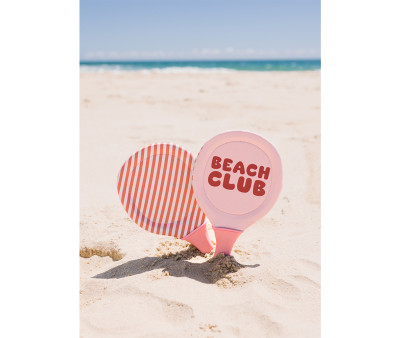 Palas de Playa Neopreno Stripes Bloom & Blush con Pelota