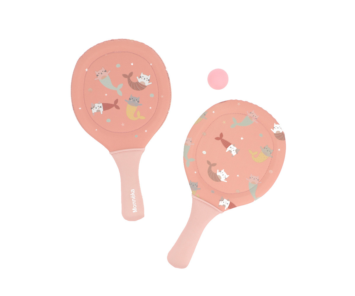 Palas de Playa Neopreno Mermaid Cats con Pelota