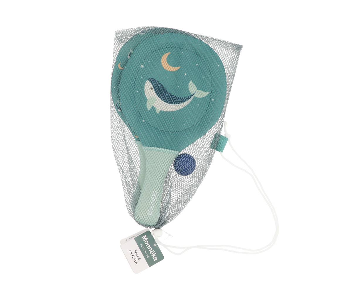 Racchette Spiaggia Neoprene Teal Whale