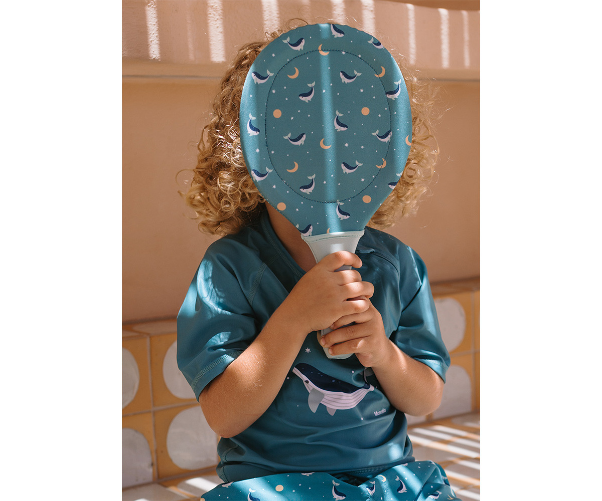 Racchette Spiaggia Neoprene Teal Whale