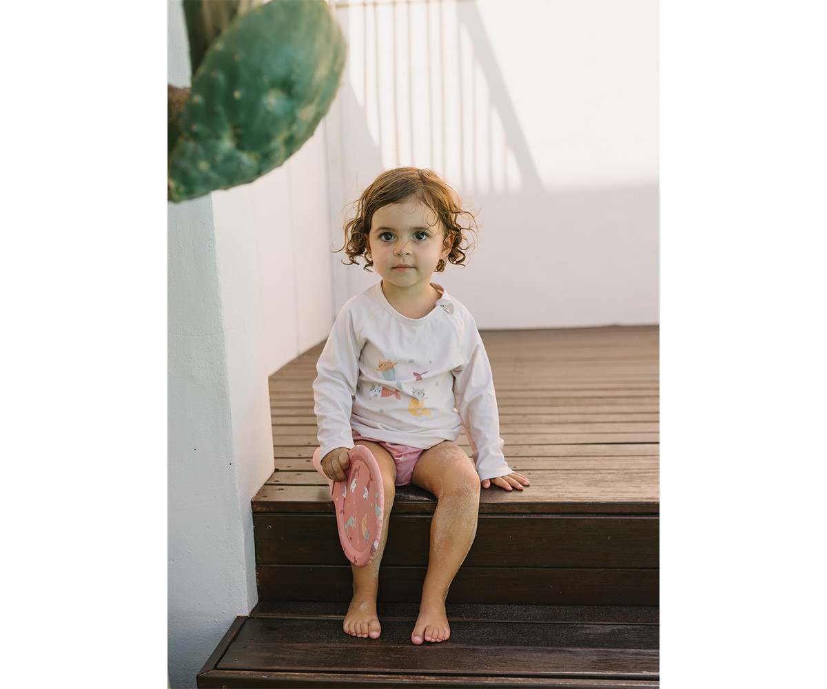 Camiseta de proteção solar de manga comprida Mermaid Cats