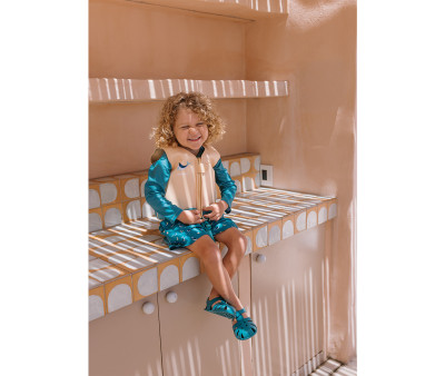 Camiseta de proteção solar de manga comprida Whale Teal