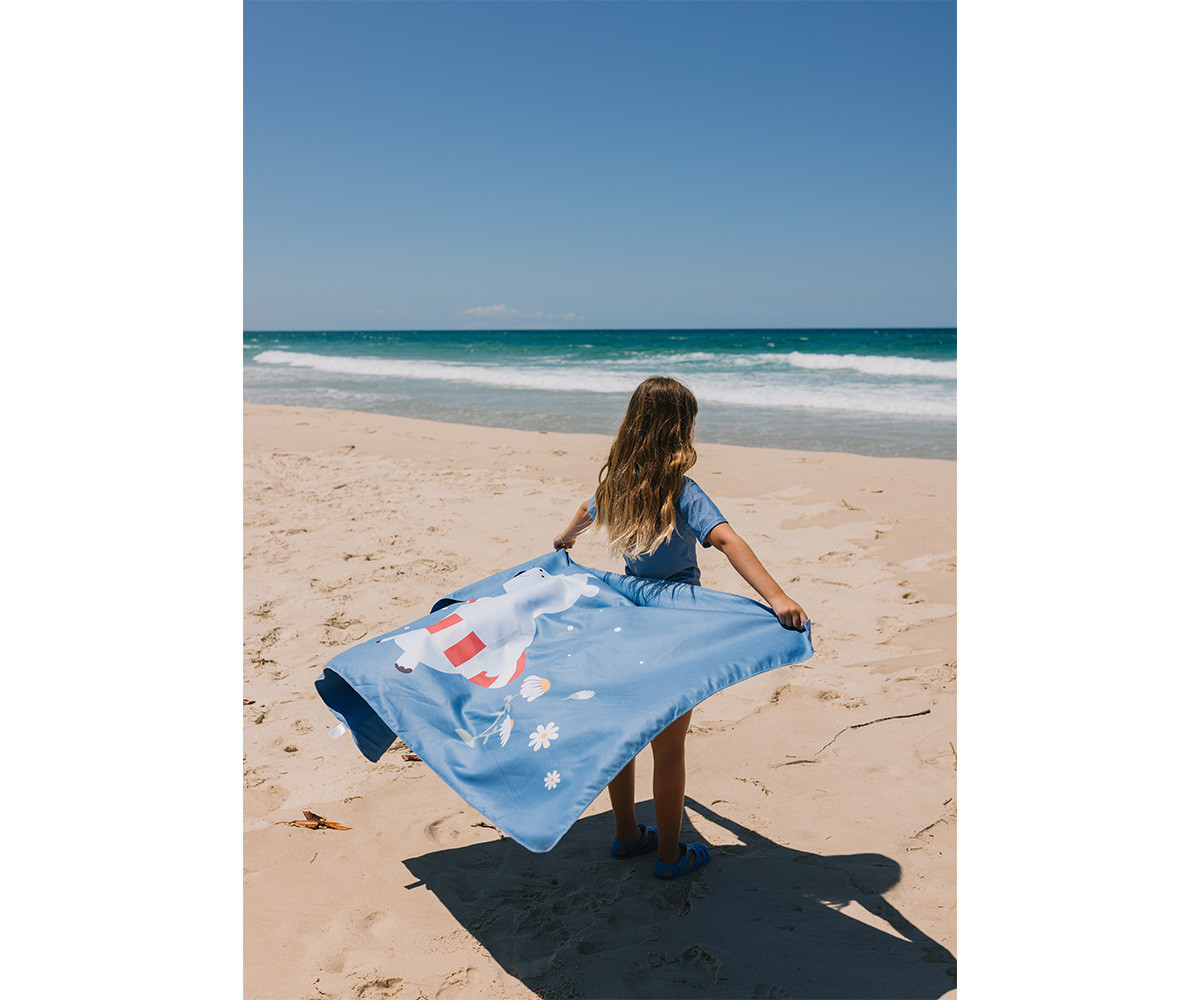 Toalla Playa Microfibra Hippos Personalizable