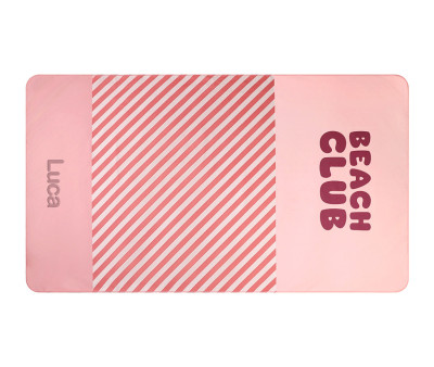 Toalla Playa Microfibra Stripes Bloom & Blush Personalizable