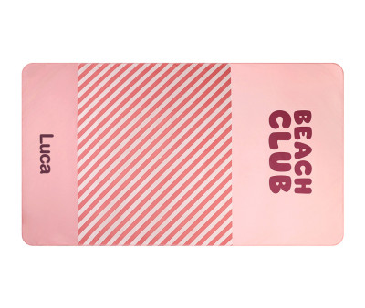 Toalla Playa Microfibra Stripes Bloom & Blush Personalizable