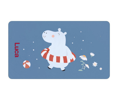 Toalla Playa Microfibra Hippos Personalizable