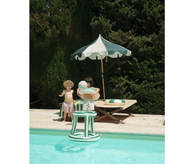 Canasta Hinchable Flotante para Piscina Green Stripes