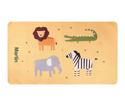 Toalla Playa Microfibra Wild Animals Personalizable