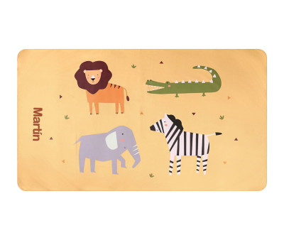 Toalla Playa Microfibra Wild Animals Personalizable