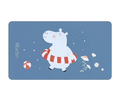 Serviette de Plage en Microfibre Hippos Personnalisable