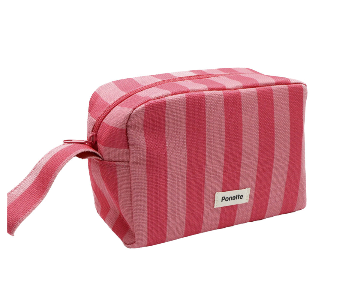 Neceser Menorca Rayas Rosa