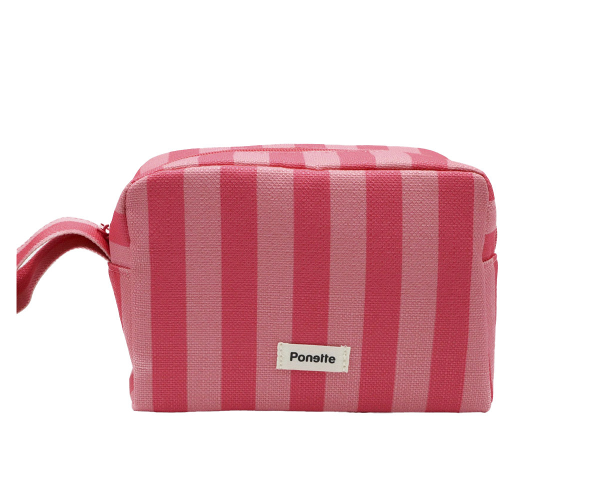 Neceser Menorca Rayas Rosa