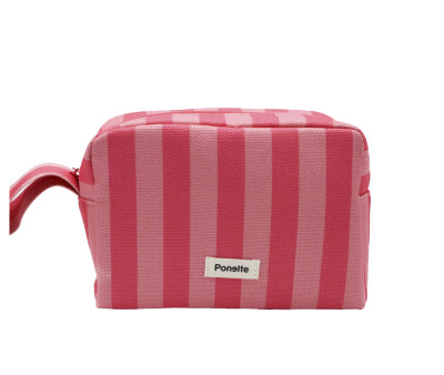 Neceser Menorca Rayas Rosa