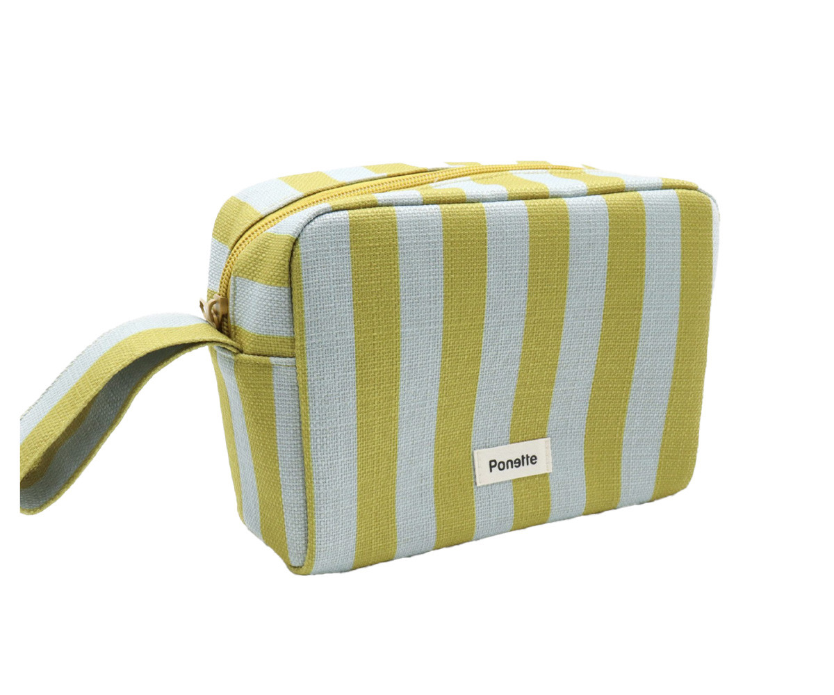 Neceser Menorca Rayas Mostaza