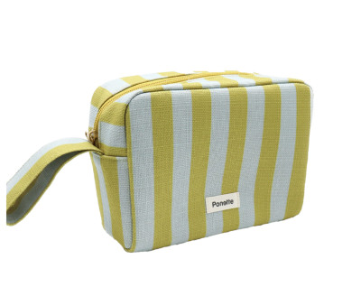 Neceser Menorca Rayas Mostaza