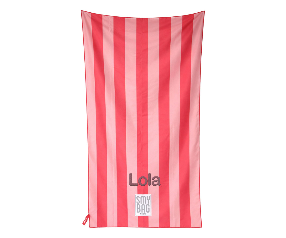 Toalla Playa Menorca Rosa Personalizable