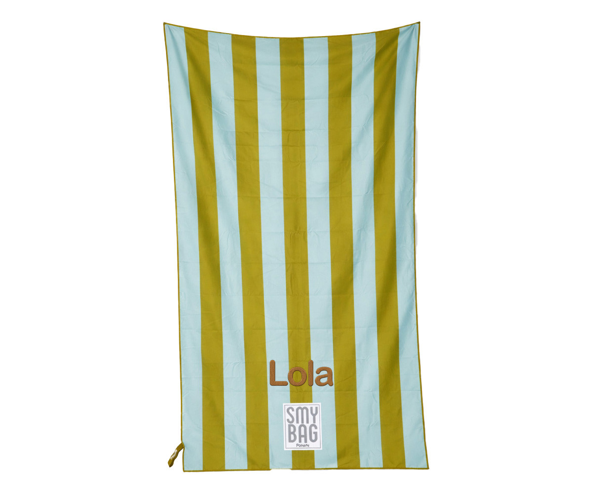 Toalla Playa Menorca Mostaza Personalizable