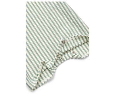 Tuta Nuota Manica Corta Bebè Thor Seersucker Peppermint/Sandy