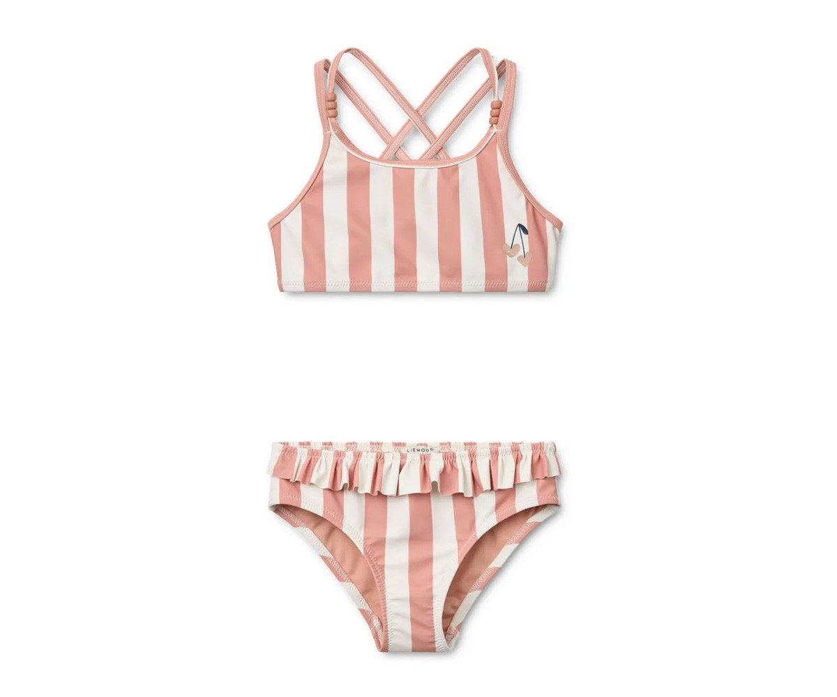Bikini Infantil Belle Striped Coral Blush/Creme de la Creme Stripe