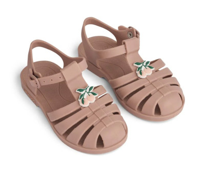 Cangrejeras Bre con Charms Peach/Dark Rose