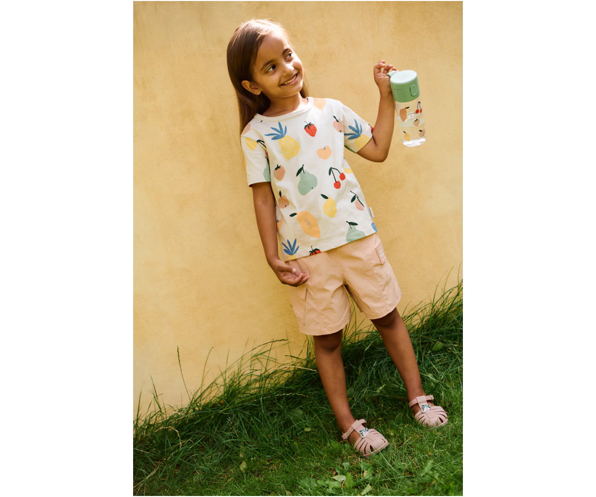 Cangrejeras Bre con Charms Peach/Dark Rose