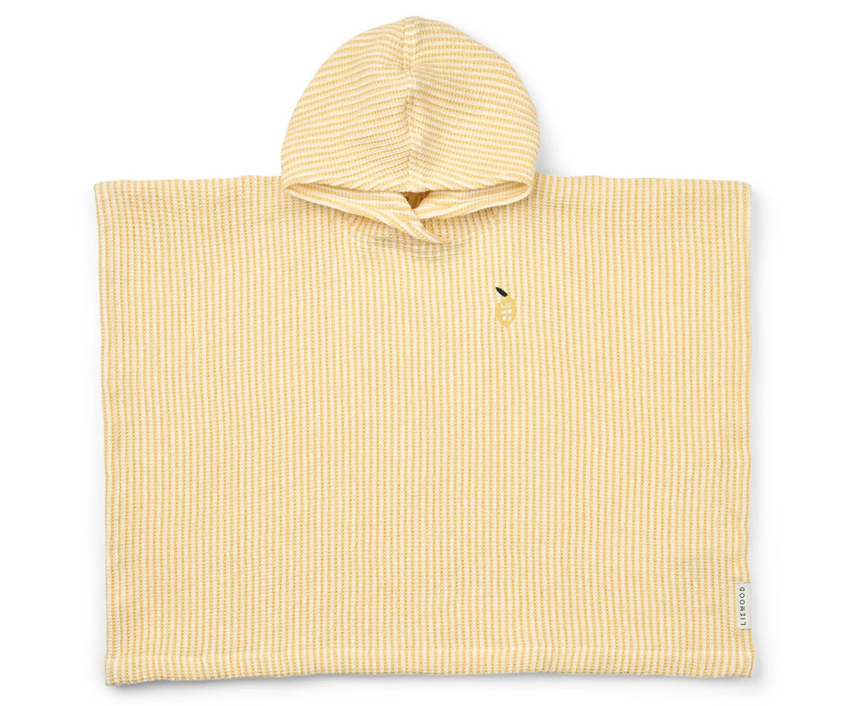 Poncho Paco Stripes Embroidery Stripe Lemon Yellow/Creme