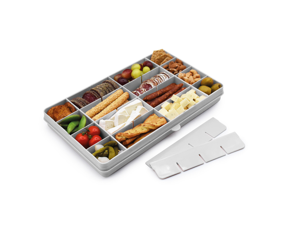 Snackle Box Grey 6 Compartments
