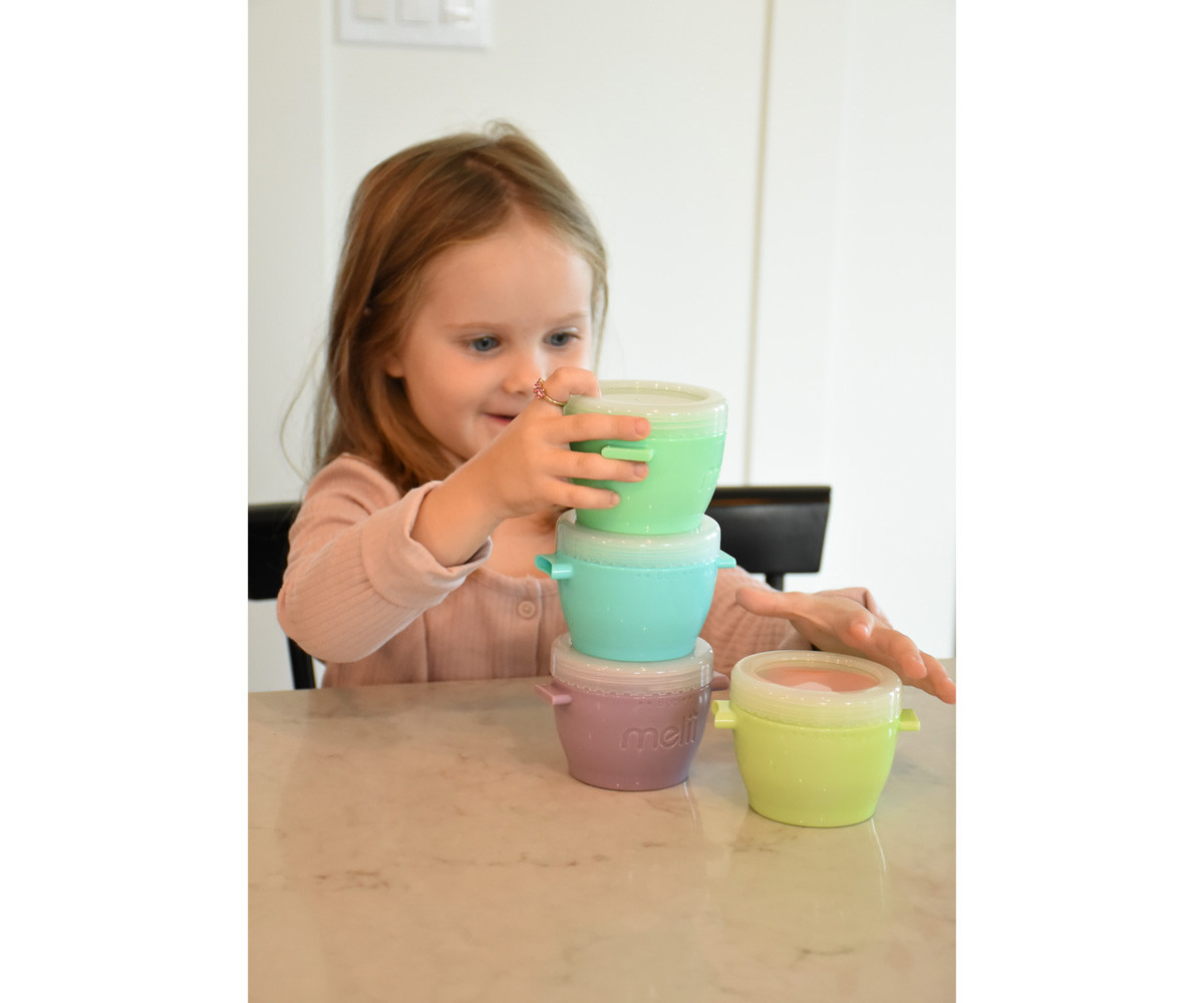 Set de 4 potes contenedores para alimentos 177 ml