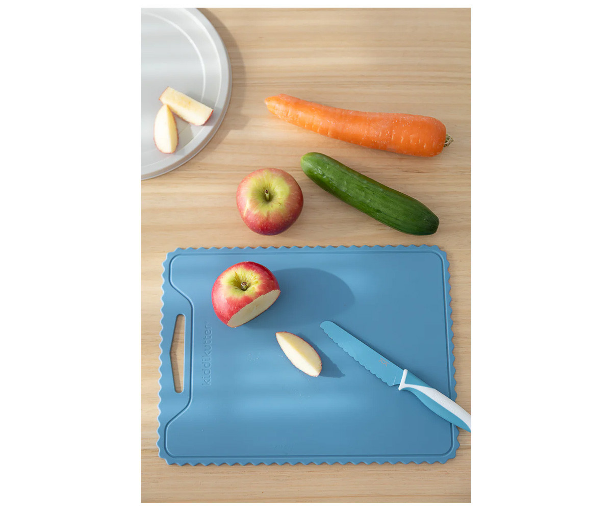 Tabla de Corte de Silicona Antideslizante Kiddikutter Sky Blue