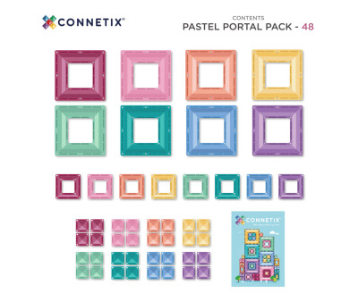Construcción Connetix Pastel Portal 48 piezas