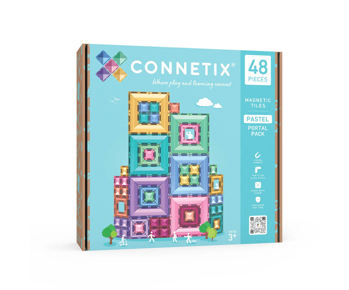 Construcción Connetix Pastel Portal 48 piezas