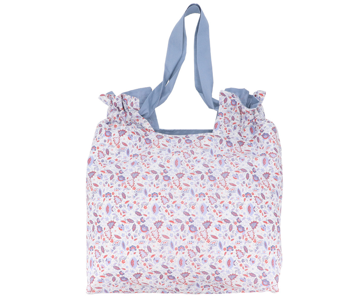 Borsa Tote Fiori Azzurri Personalizzabile
