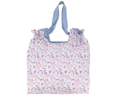 Borsa Tote Fiori Azzurri Personalizzabile