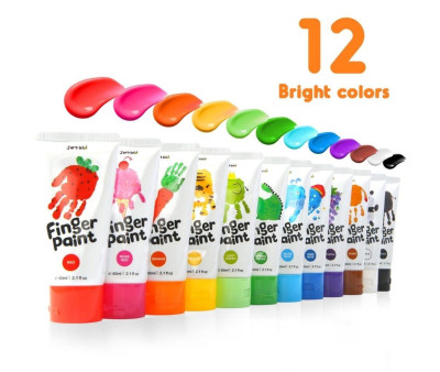 Secchiello Pittura a Dita 12 Colori