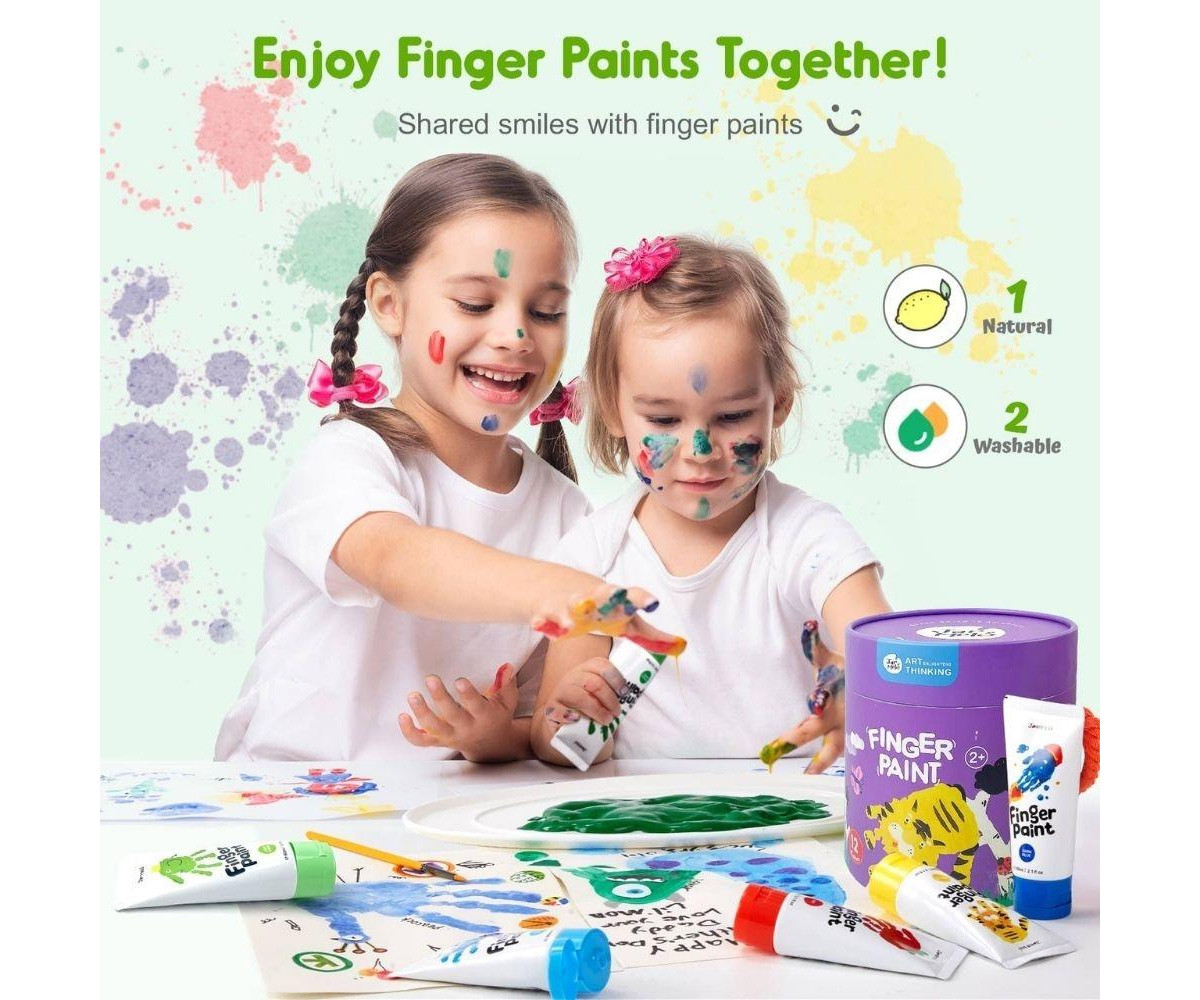 Secchiello Pittura a Dita 12 Colori