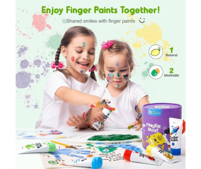 Secchiello Pittura a Dita 12 Colori