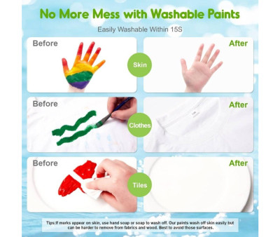 Secchiello Pittura a Dita 12 Colori