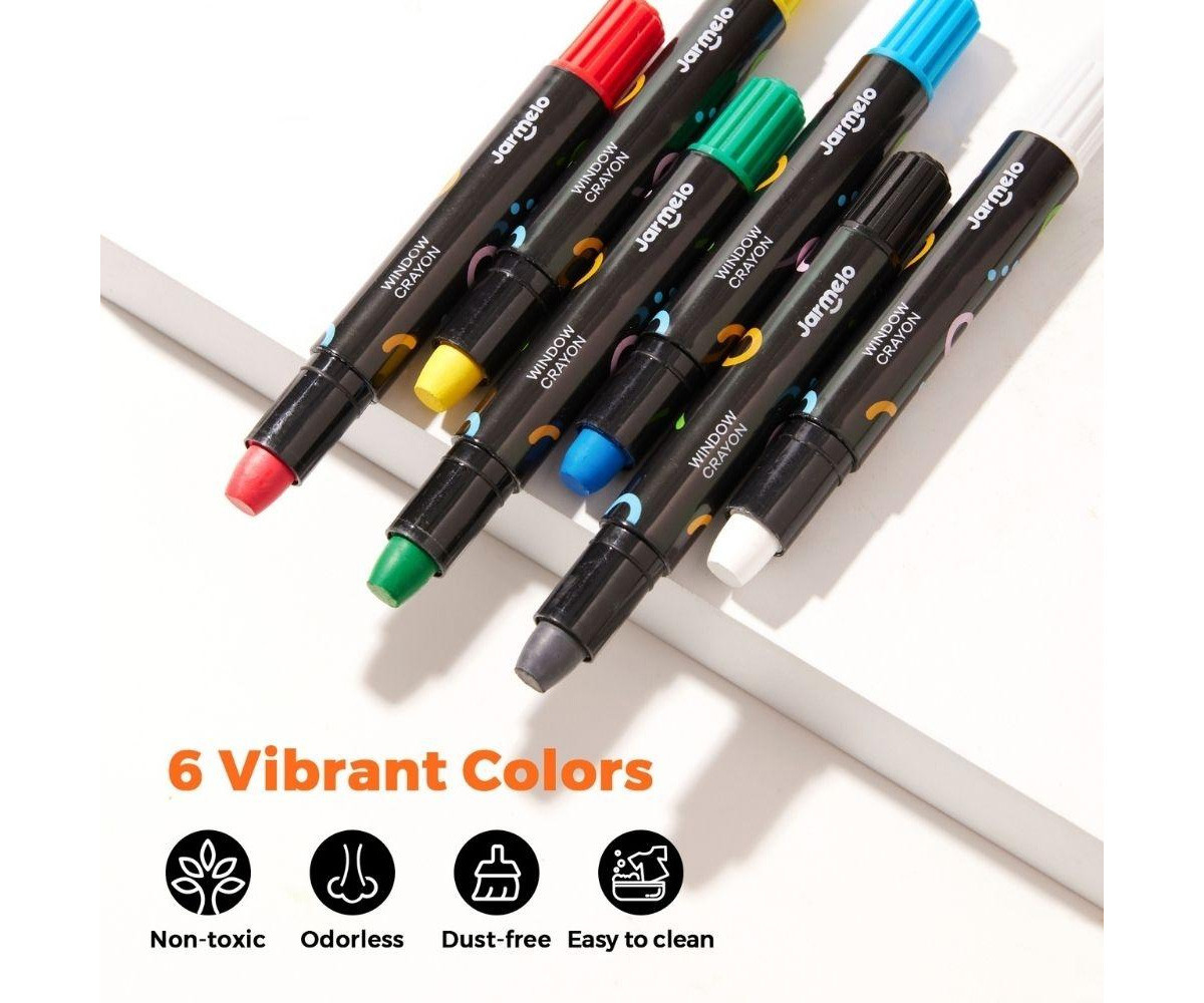 Window Crayons per Vetro, Piastrelle e Carta 6 colori