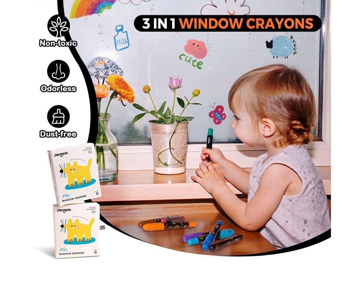Window Crayons per Vetro, Piastrelle e Carta 6 colori