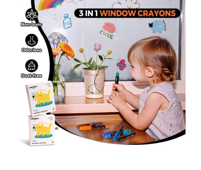 Window Crayons per Vetro, Piastrelle e Carta 6 colori