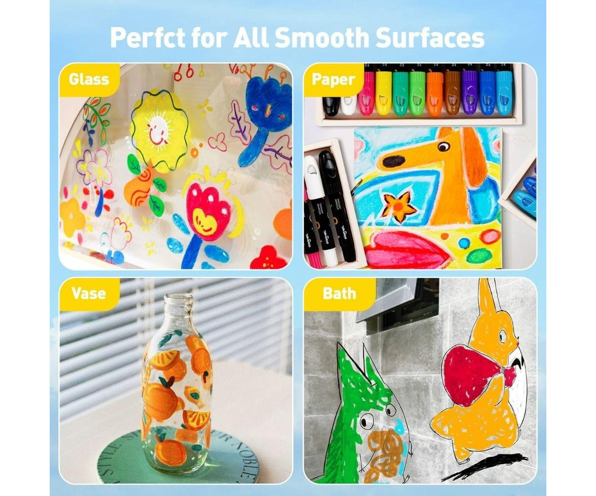 Window Crayons per Vetro, Piastrelle e Carta 6 colori