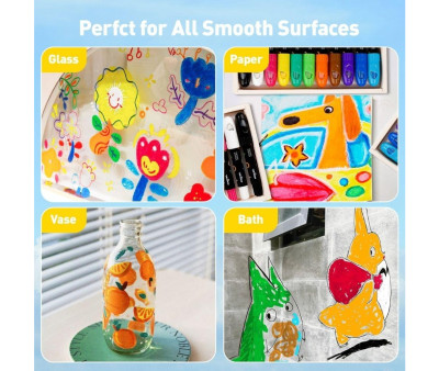 Window Crayons per Vetro, Piastrelle e Carta 6 colori