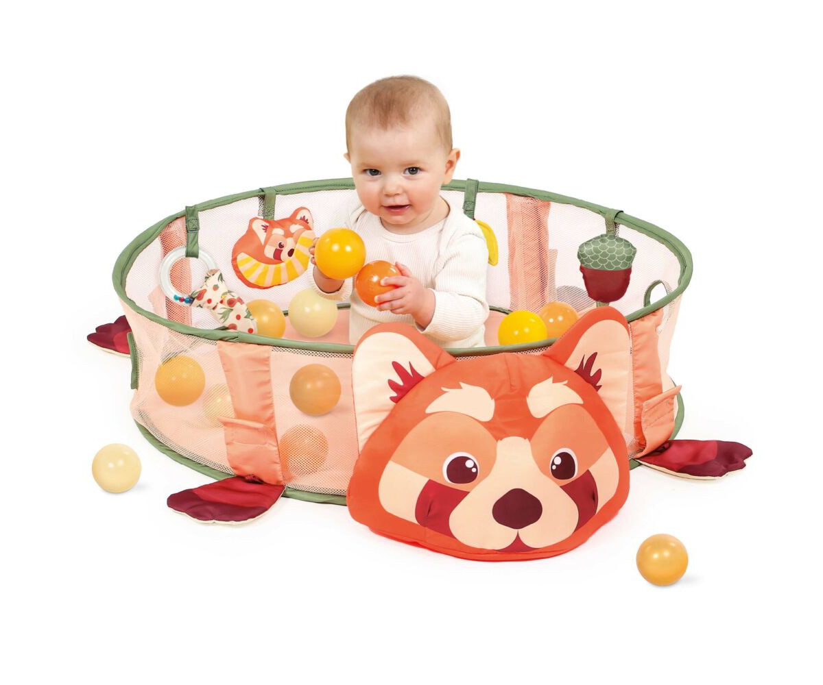 Gimnasio de Actividades y Piscina de Bolas Panda Rojo