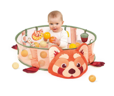 Gimnasio de Actividades y Piscina de Bolas Panda Rojo