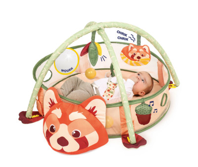 Gimnasio de Actividades y Piscina de Bolas Panda Rojo