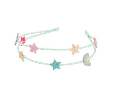 Diadema Doble Rainbow and Stars Alice