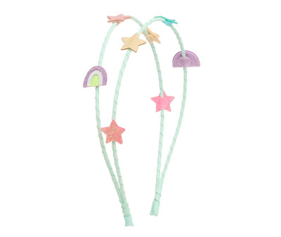 Diadema Doble Rainbow and Stars Alice