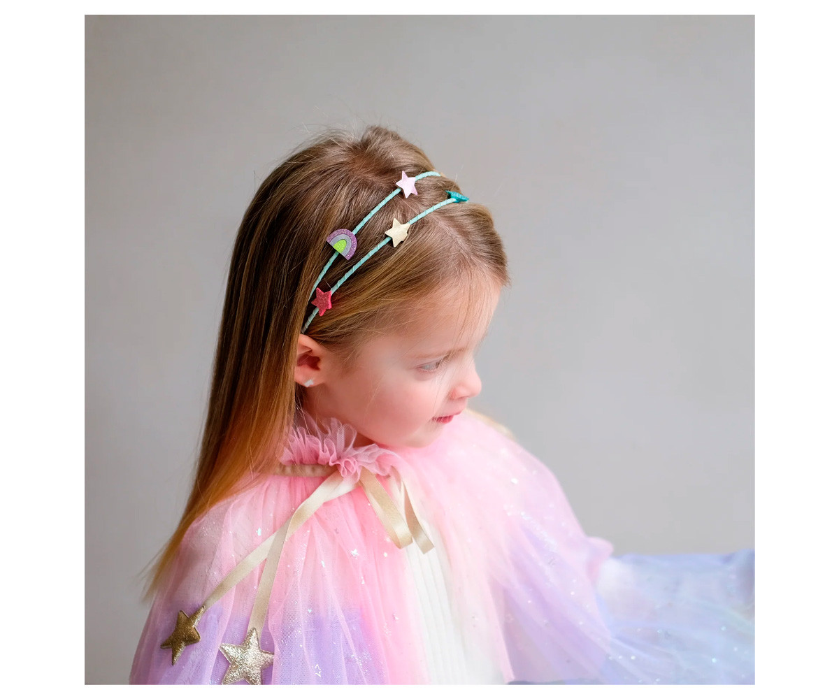 Diadema Doble Rainbow and Stars Alice
