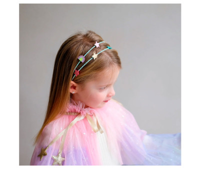 Diadema Doble Rainbow and Stars Alice